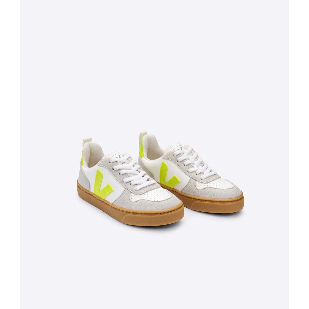 Veja V-10 CWL Kids' Sneakers White/Mint | CA 852LIS